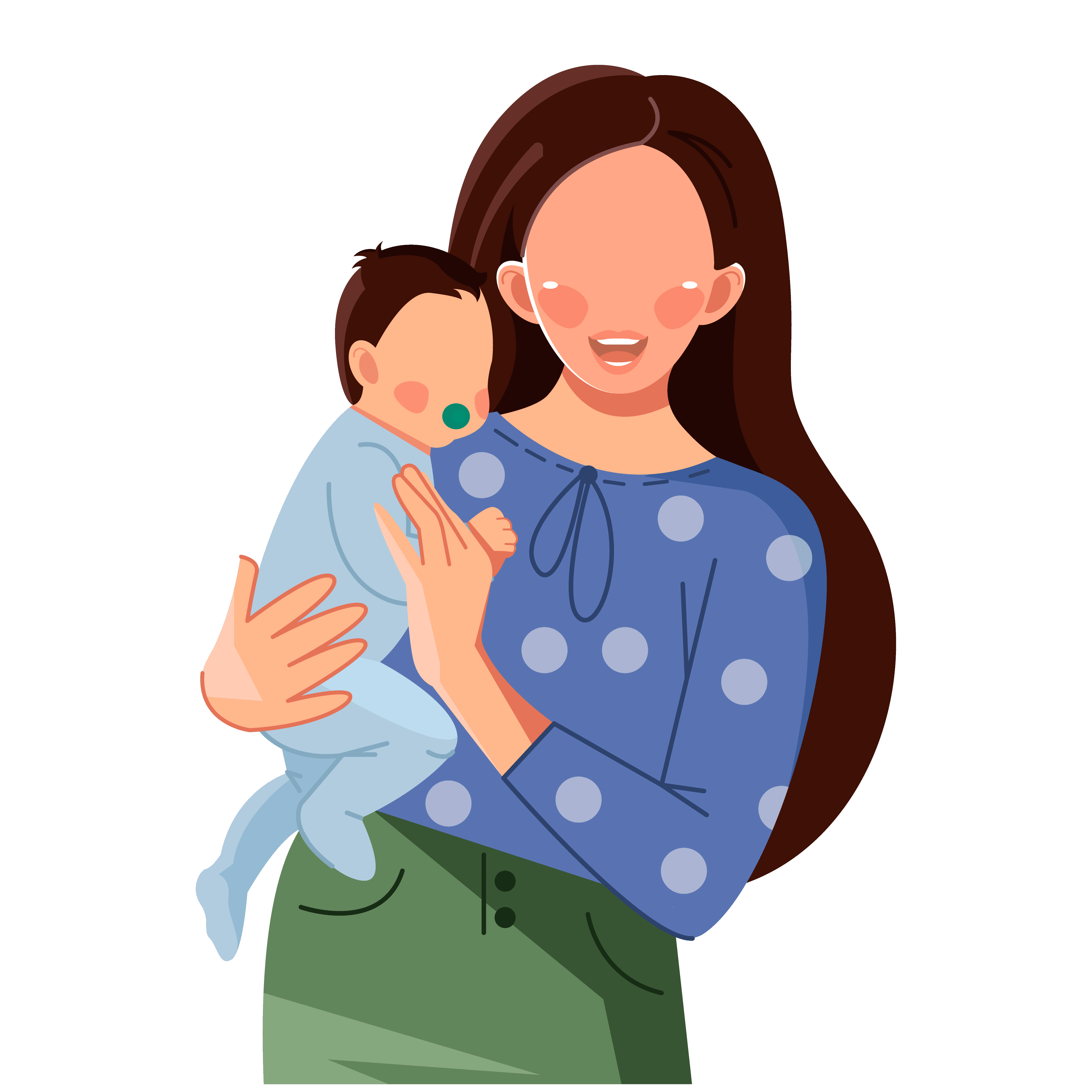 Maman sereine avec bébé